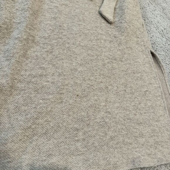 La Made Women's Brown 90% Wool Turtleneck Top with 2 Pockets & Side Tie One-Size - Picture 6 of 9